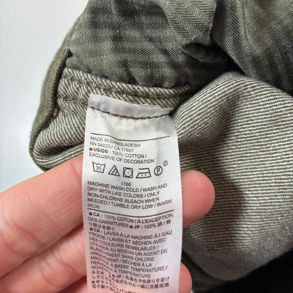 Banana Republic Tapered Surplus Cargo Pants 30x28 Vintage Green Utility Military